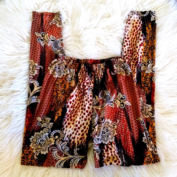 Vintage Soft Tribal Psychedelic Abstract Pattern Leggings - Picture 2 of 4